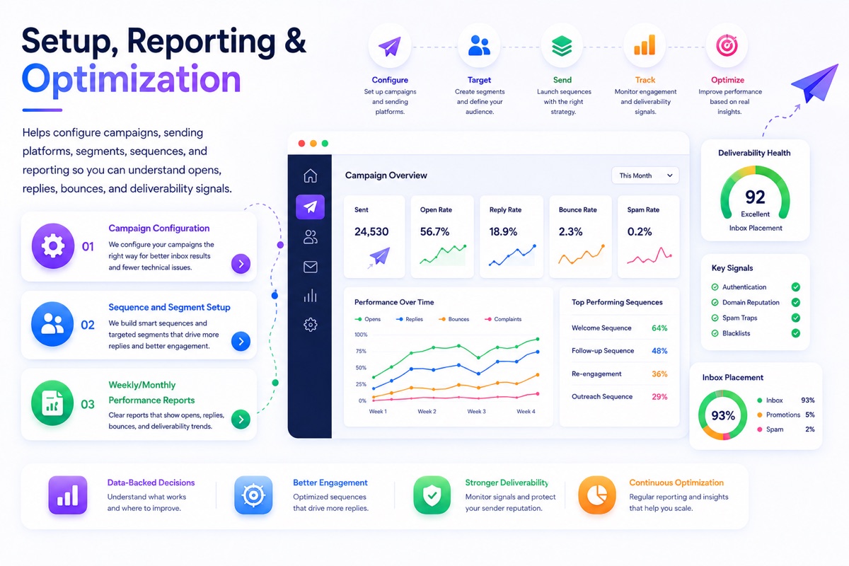 Email deliverability analytics dashboard